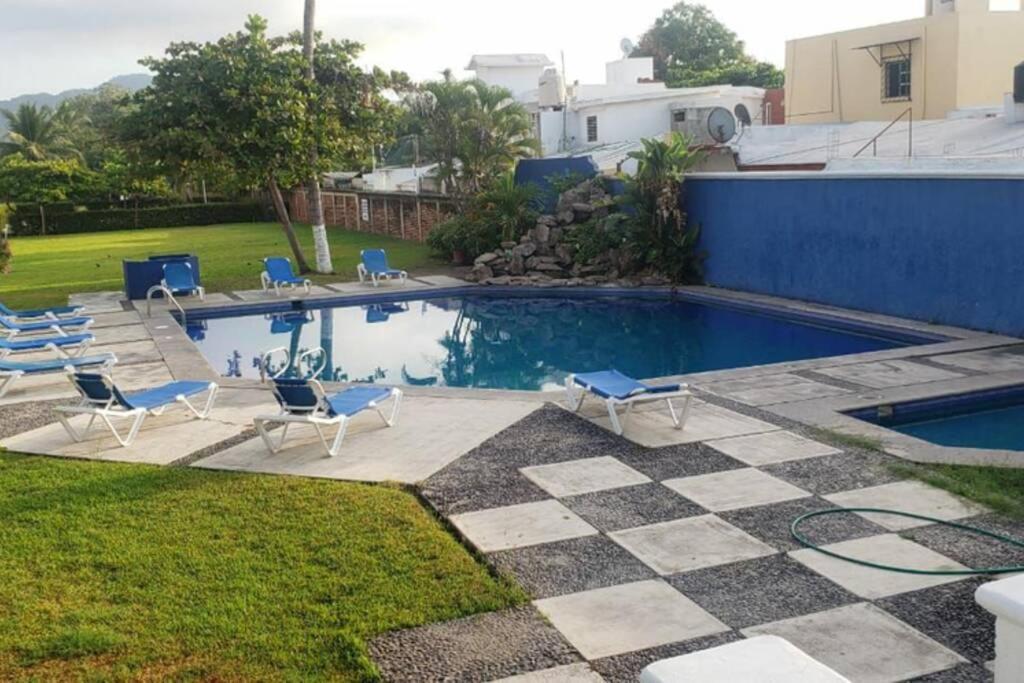 Magnifico Departamento, Cocina Equipada, 2 Recamaras 2 Banos , Hasta 6 Personas, 3 Albercas, Playa A 50 Mts Wifi, Aire Acondicionado Διαμέρισμα Manzanillo Εξωτερικό φωτογραφία