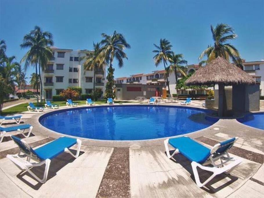 Magnifico Departamento, Cocina Equipada, 2 Recamaras 2 Banos , Hasta 6 Personas, 3 Albercas, Playa A 50 Mts Wifi, Aire Acondicionado Διαμέρισμα Manzanillo Εξωτερικό φωτογραφία