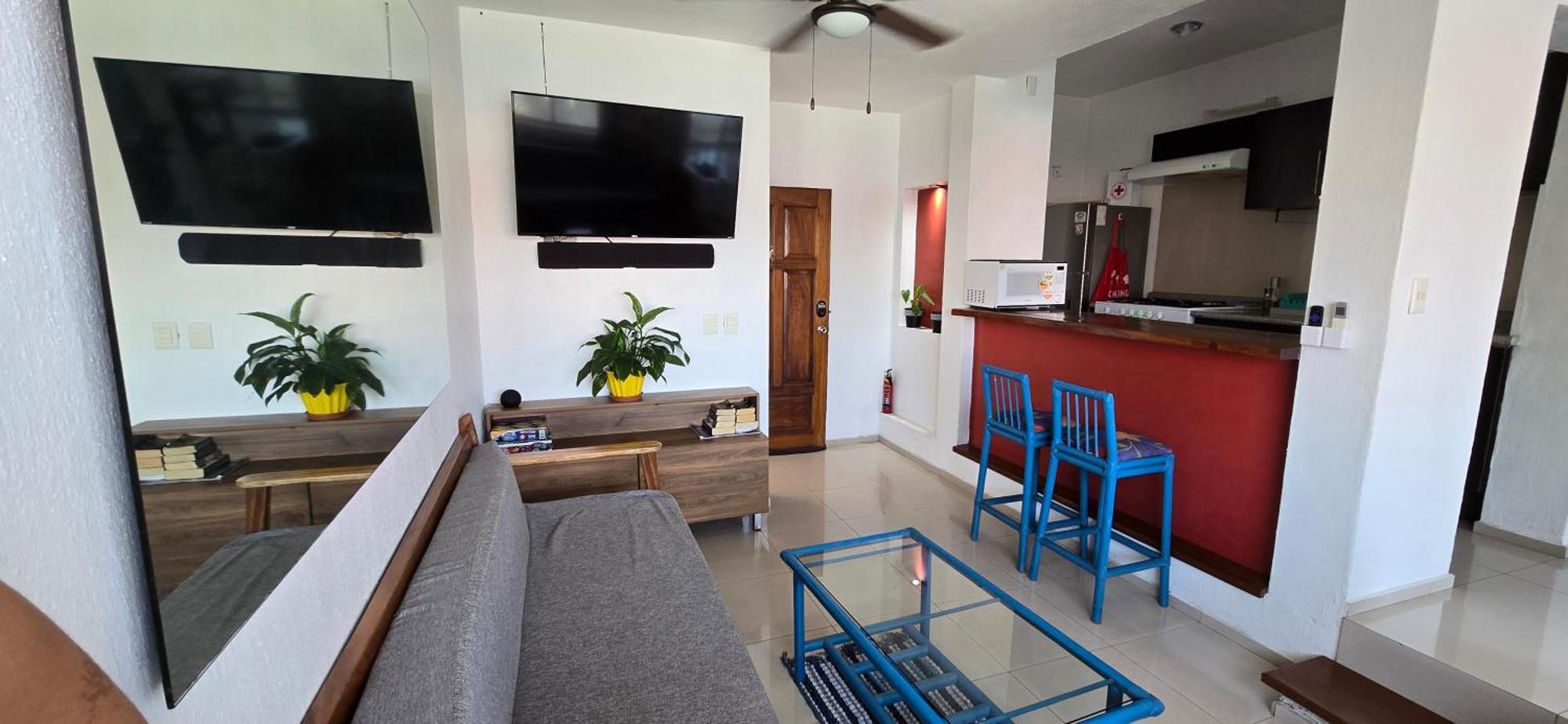 Magnifico Departamento, Cocina Equipada, 2 Recamaras 2 Banos , Hasta 6 Personas, 3 Albercas, Playa A 50 Mts Wifi, Aire Acondicionado Διαμέρισμα Manzanillo Εξωτερικό φωτογραφία